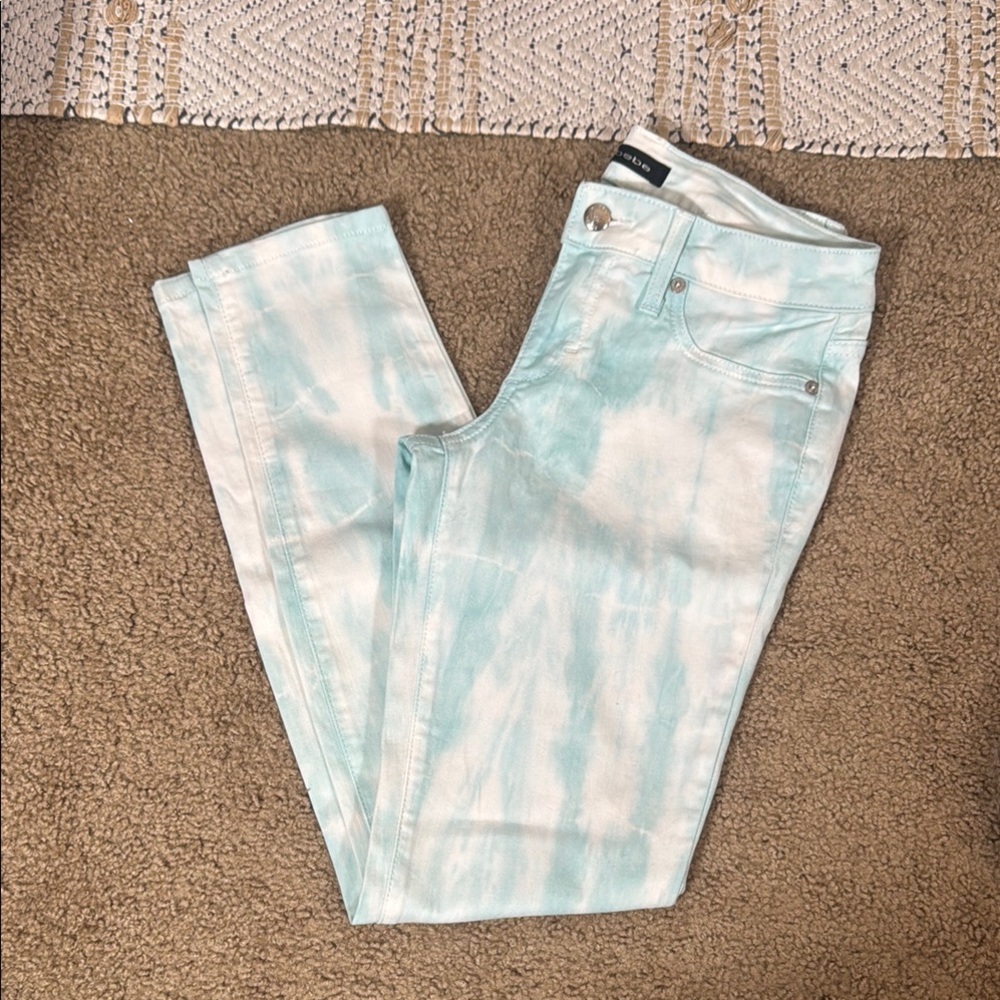 Bebe Blue Tie-Dye Denim Jeans